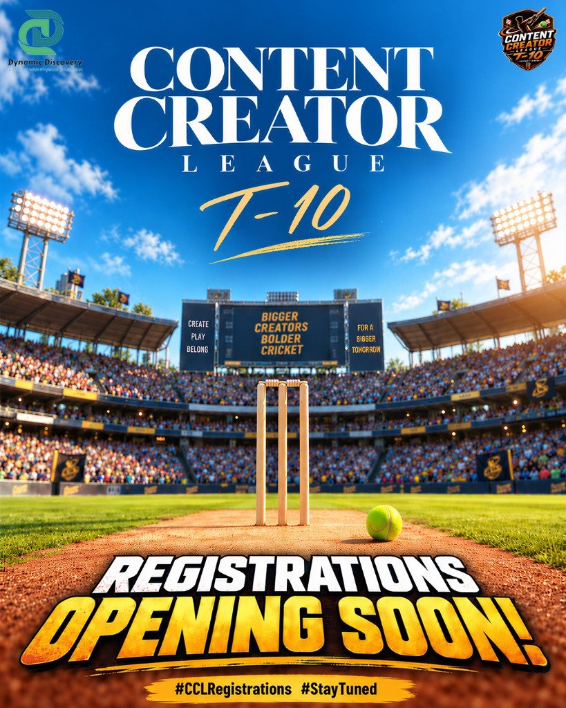 Content Creator Cricket League T10 Poster 2